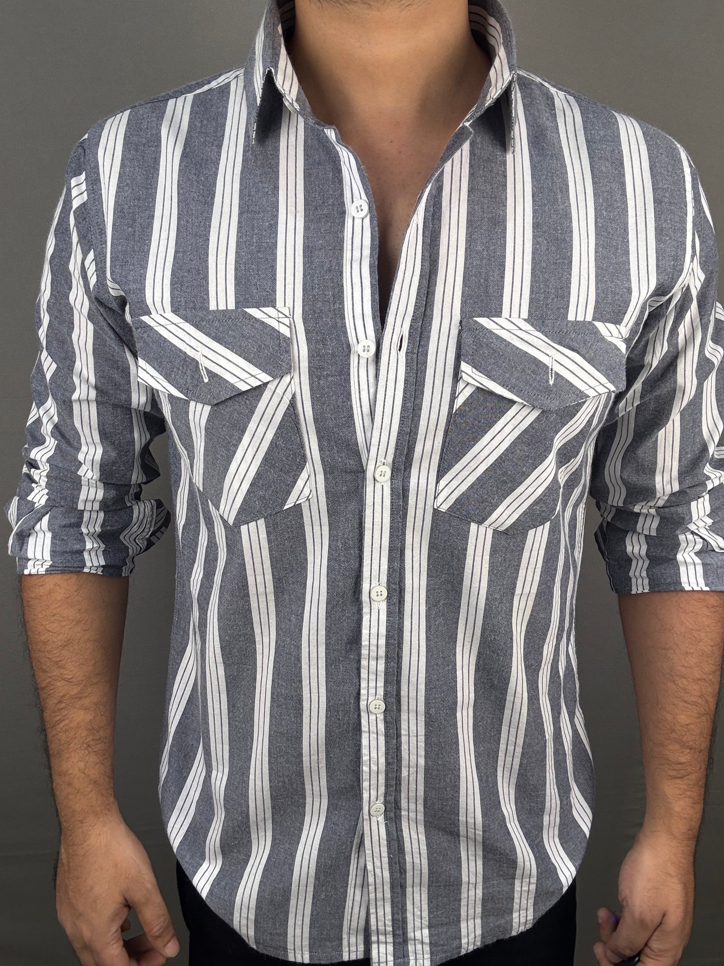 Premium Striped Shirt (L) ED1158 R9 S4