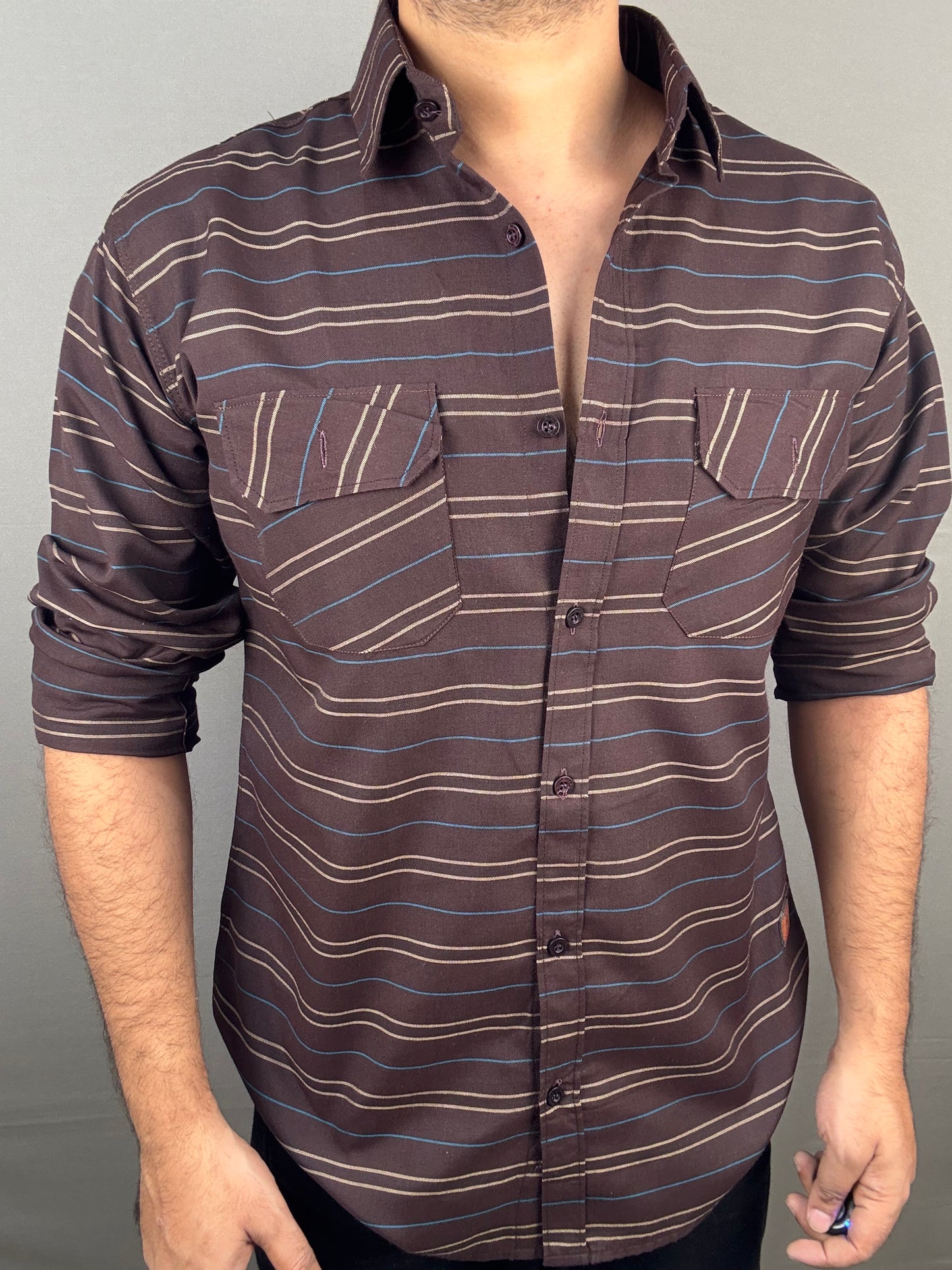 Premium Striped Shirt (M) ED1023 R6S5