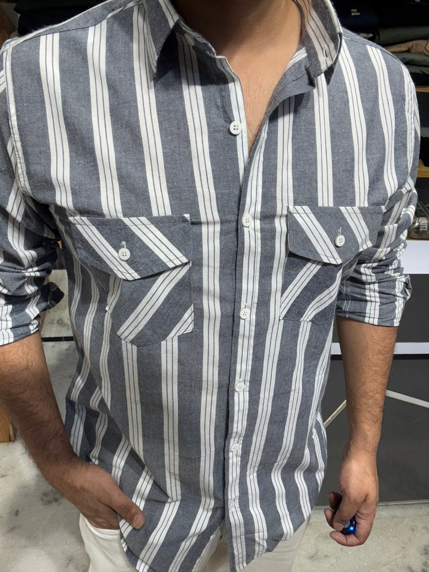 Premium Striped Shirt (M) ED1158