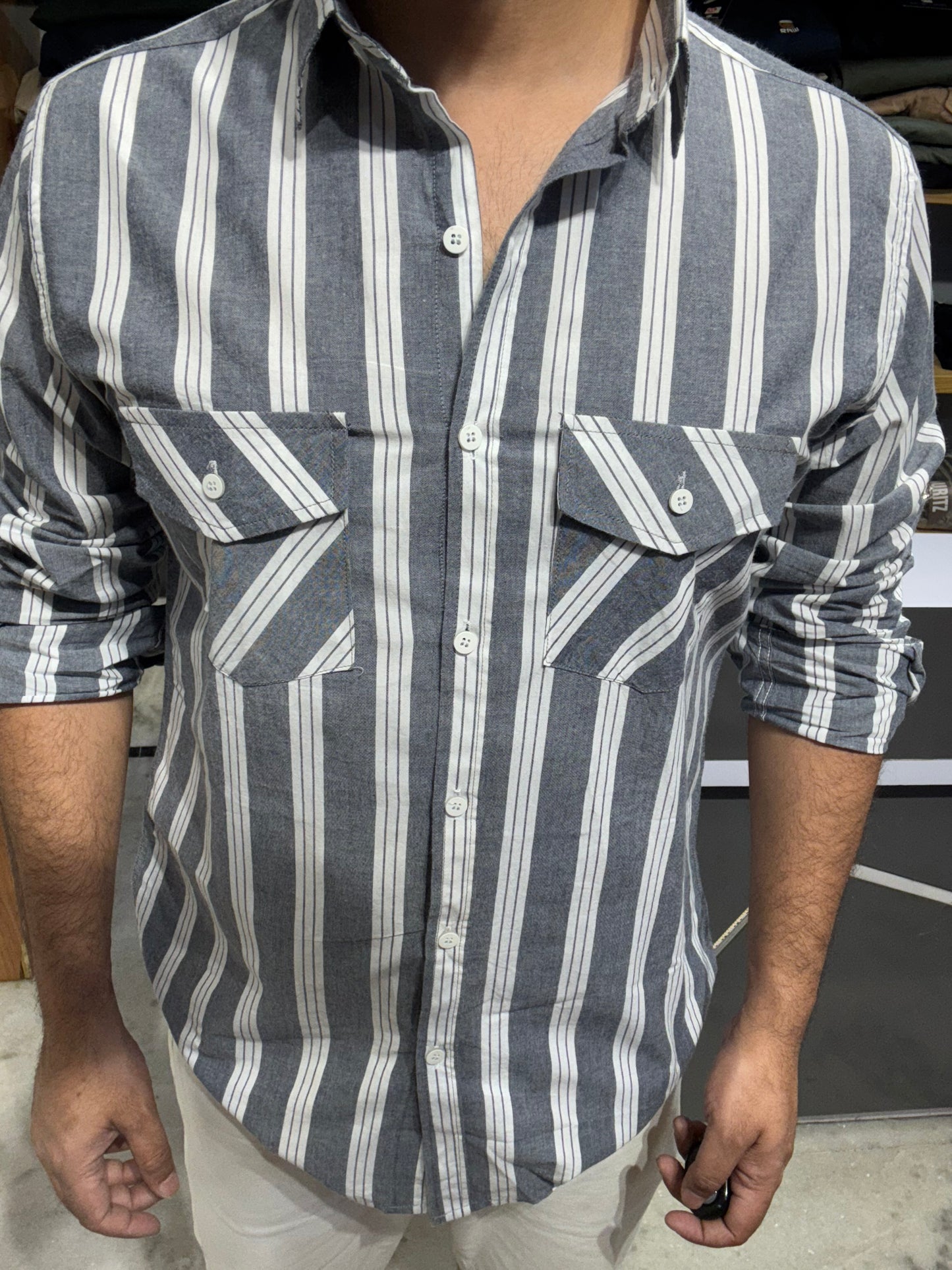 Premium Striped Shirt (M) ED1158