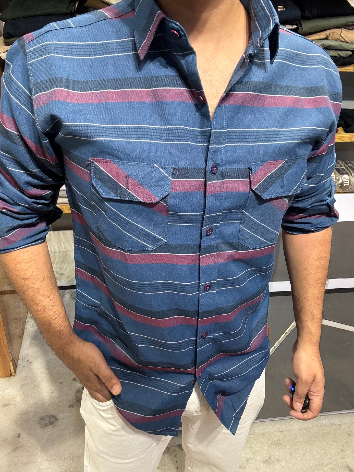 Premium Striped Shirt (L) ED1021