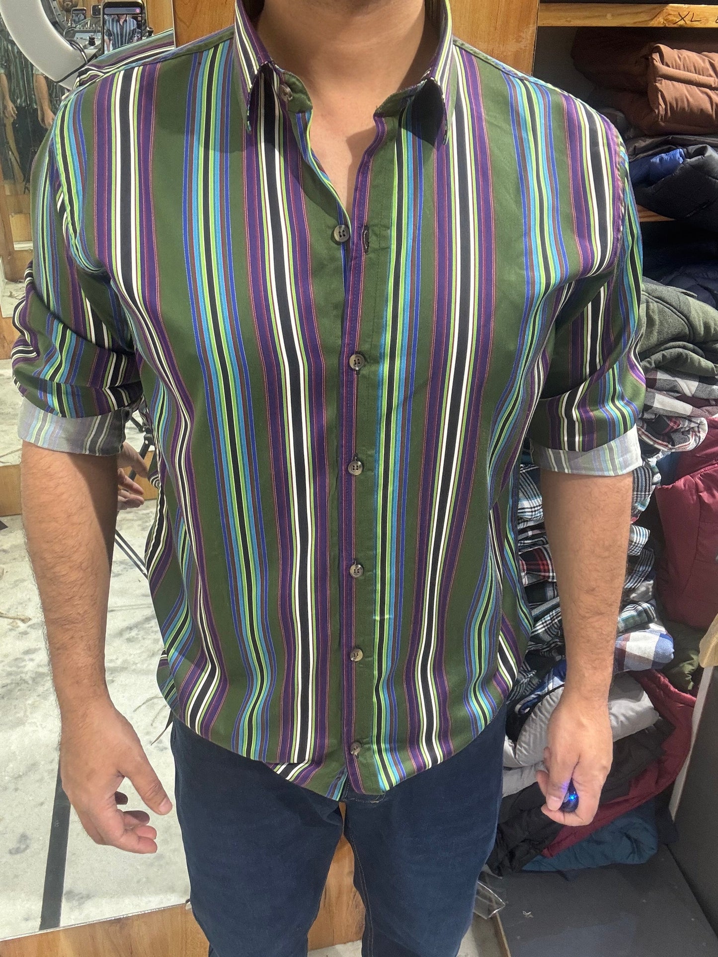 Premium Striped Shirt (M) ED1043 R9 S5