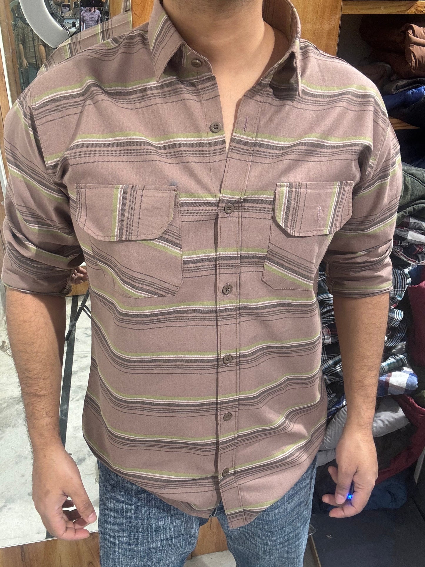 Premium Striped Shirt (M) ED1020 R6S5