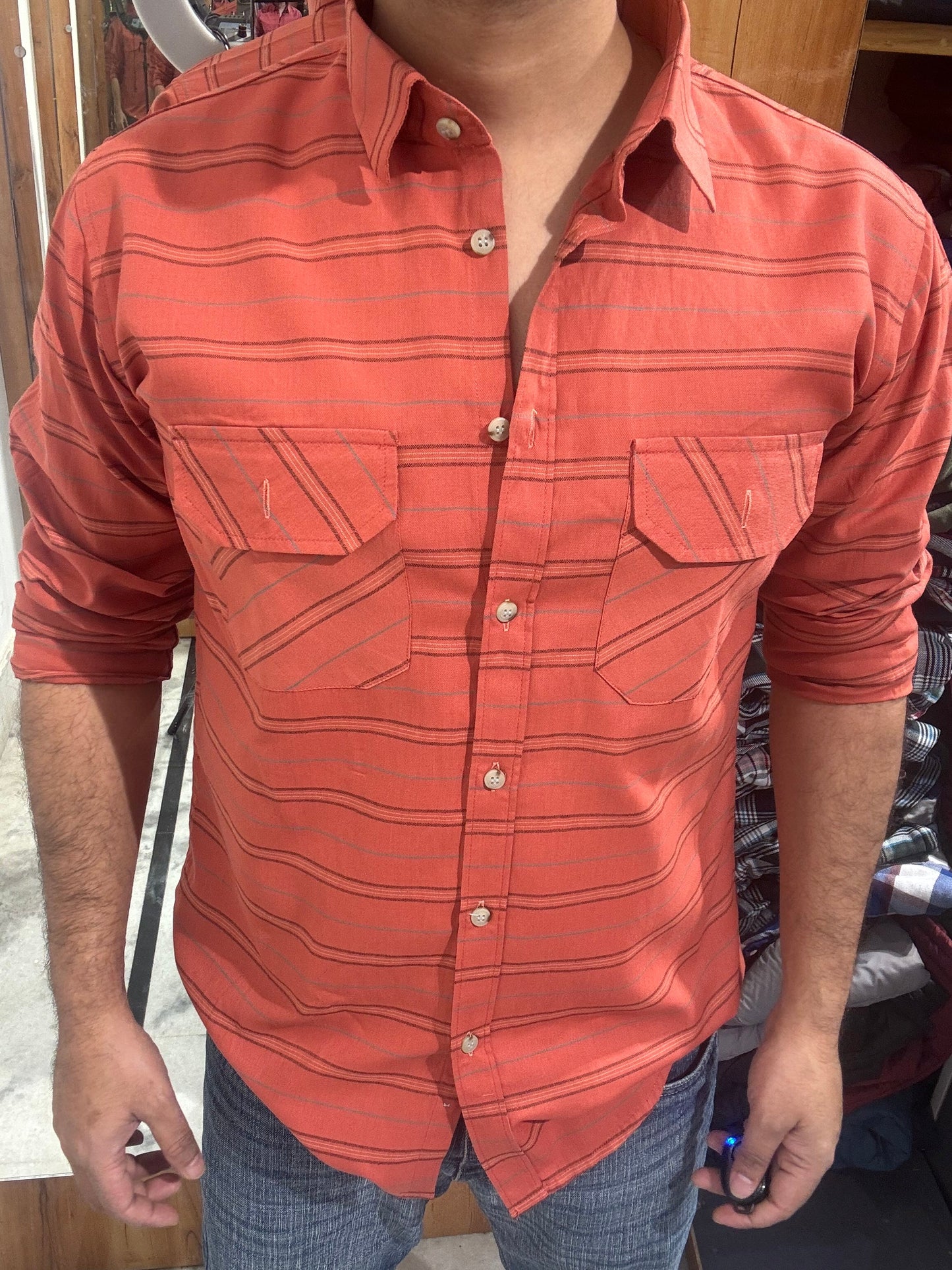 Premium Striped Shirt (M) ED1025 R6S5