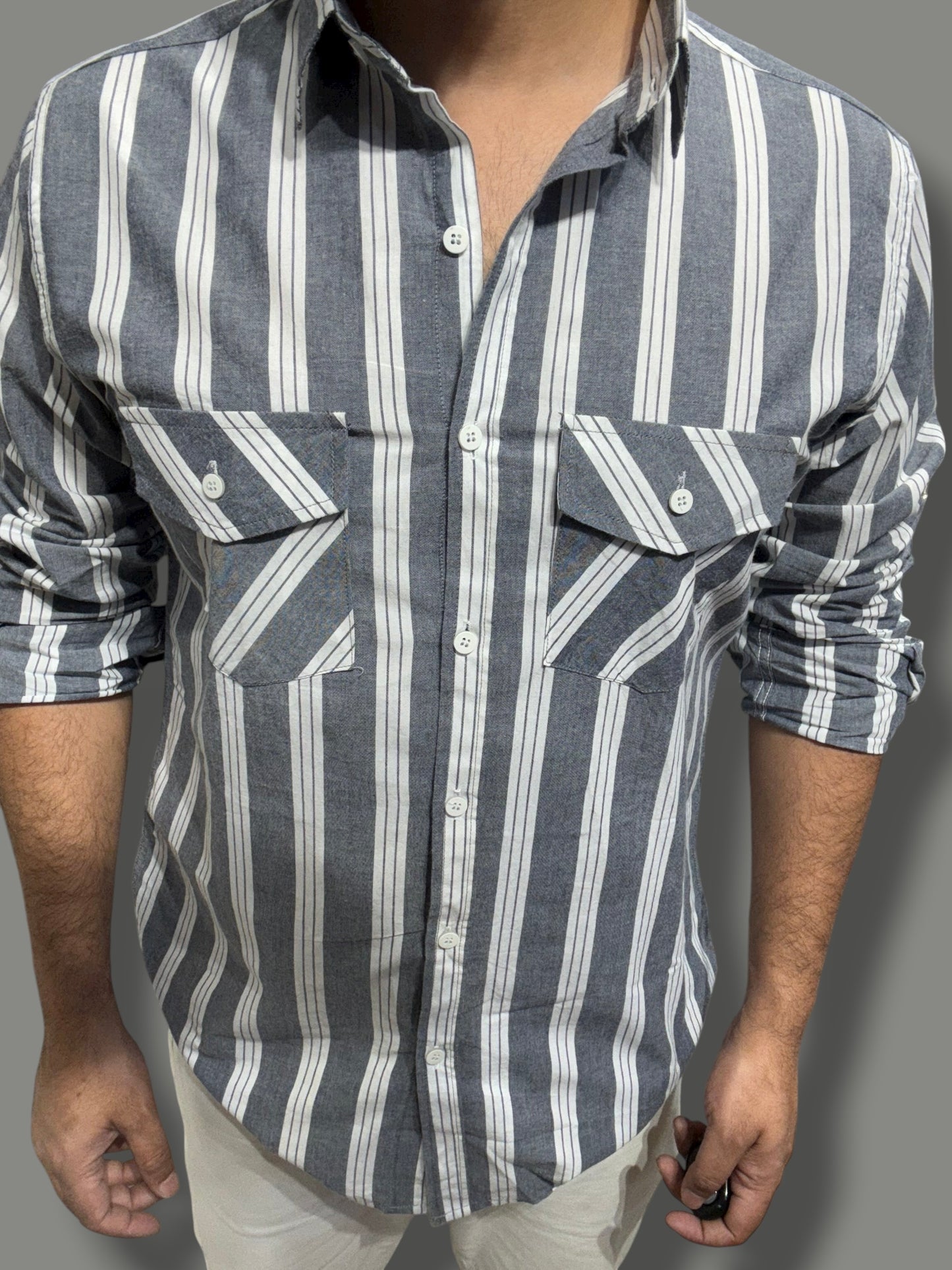 Premium Striped Shirt (L) ED1158 R9 S4