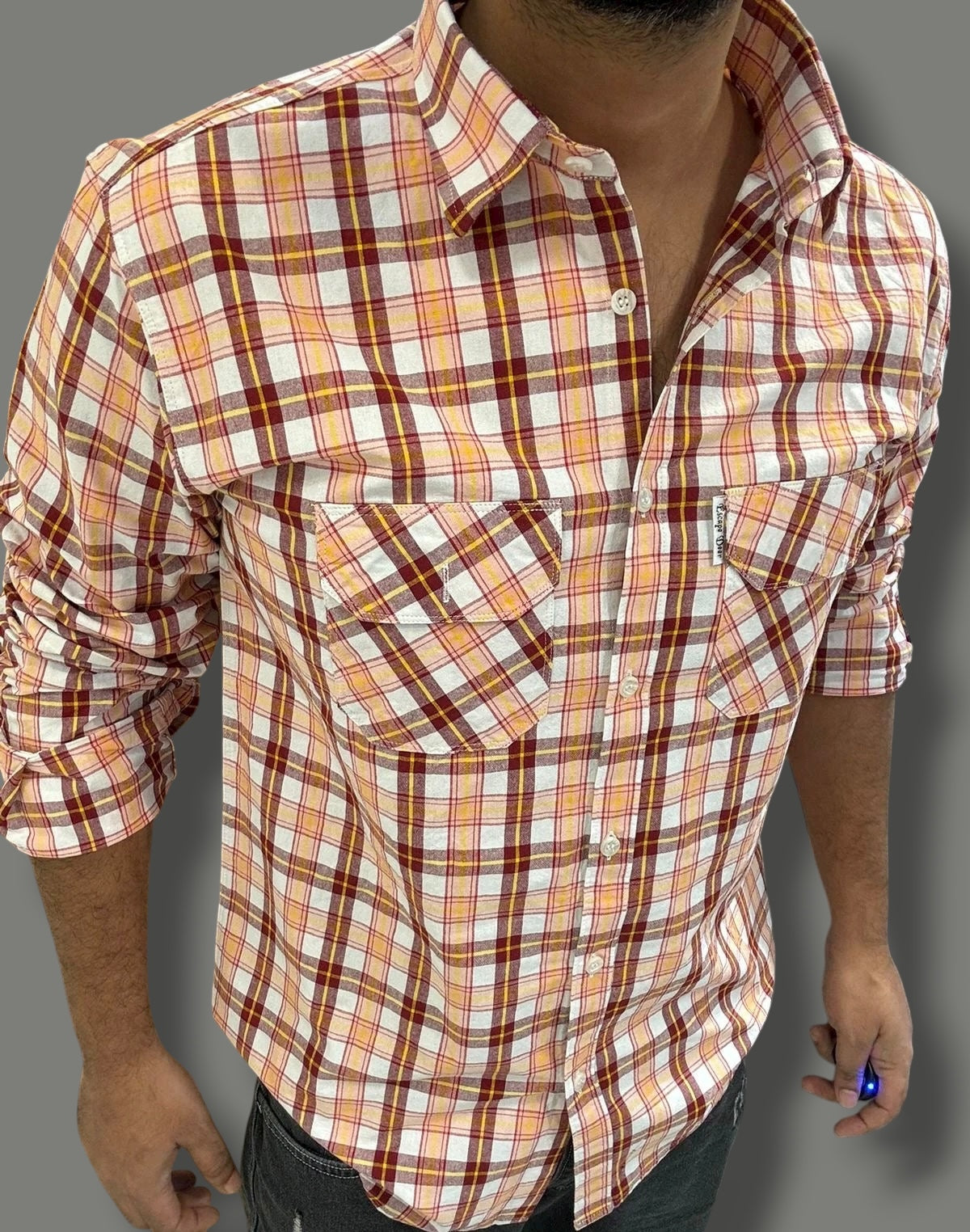Double Pocket Checked Shirt (XL) ED1091 R9 S2