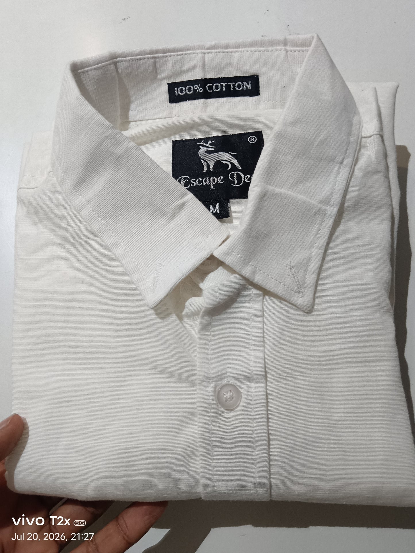 Escape Deer Cotton Linen Shirt EDS 1374 R19 S3