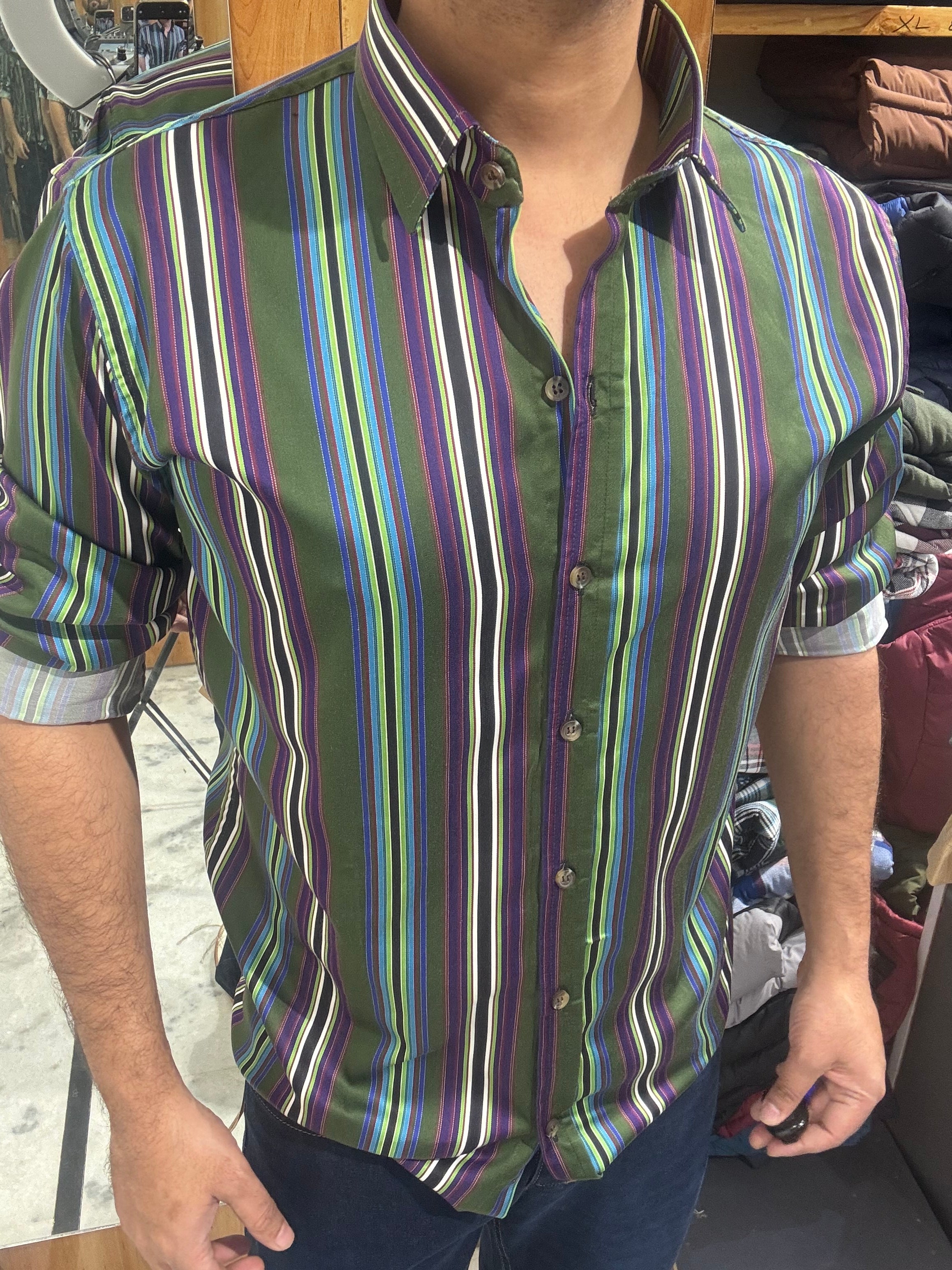 Premium Striped Shirt (M) ED1043 R9 S5
