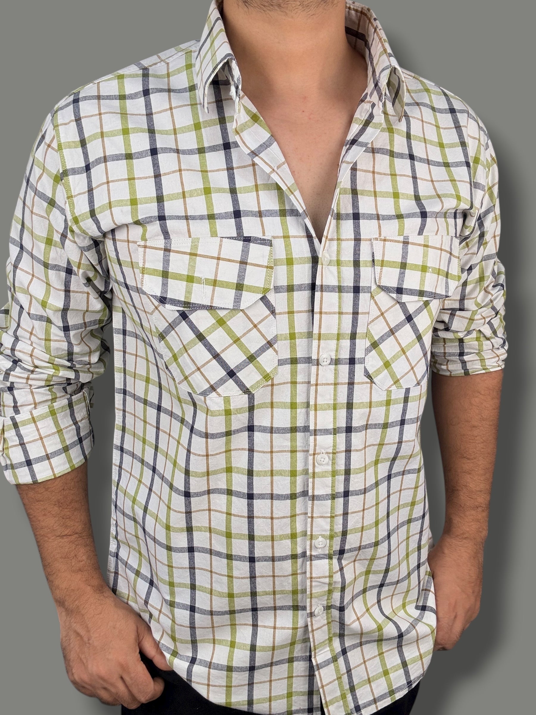 Premium Checked Shirt (M) ED1171 R9 S3