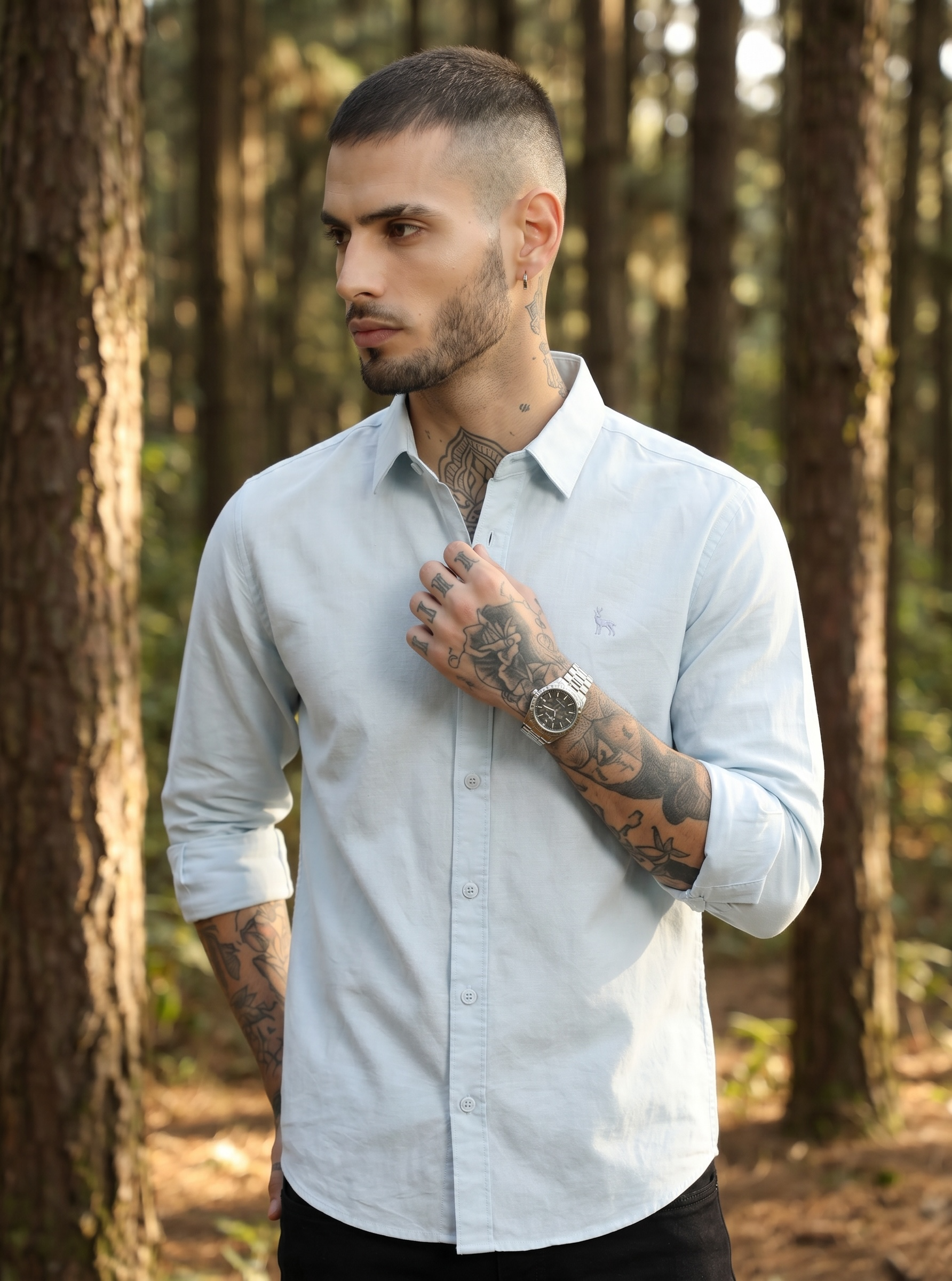 Escape Deer Linen Cotton Shirt EDS 1222 R7 S3