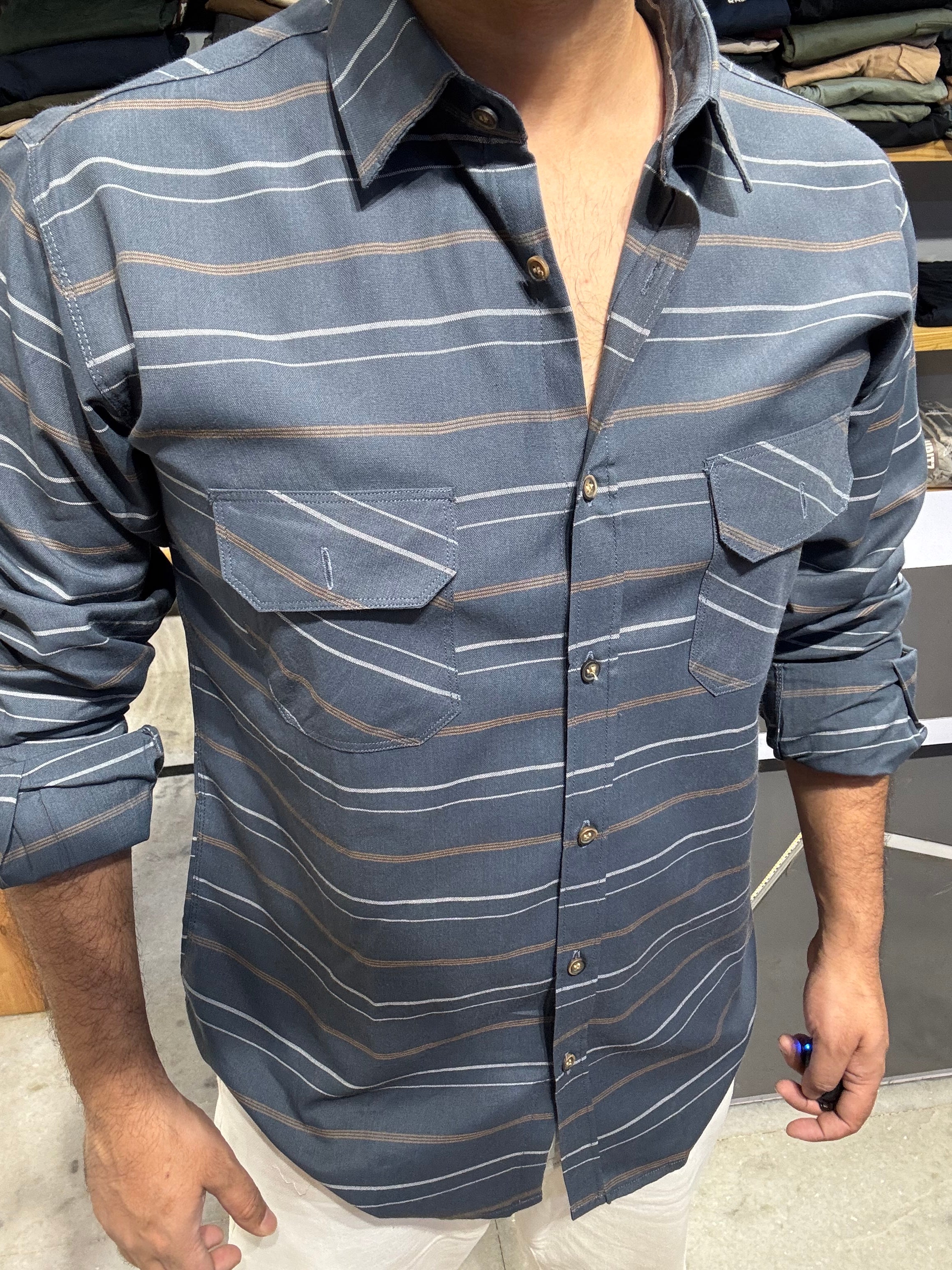 Premium Striped Shirt (L) ED1024 R6S6