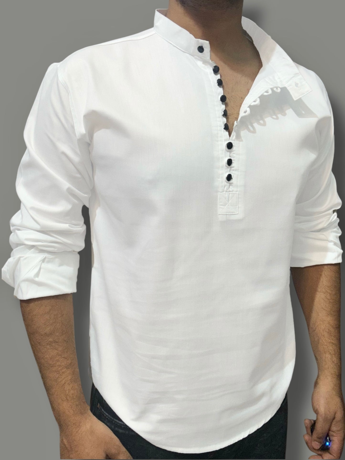 White Short Kurta (XL) ED1115