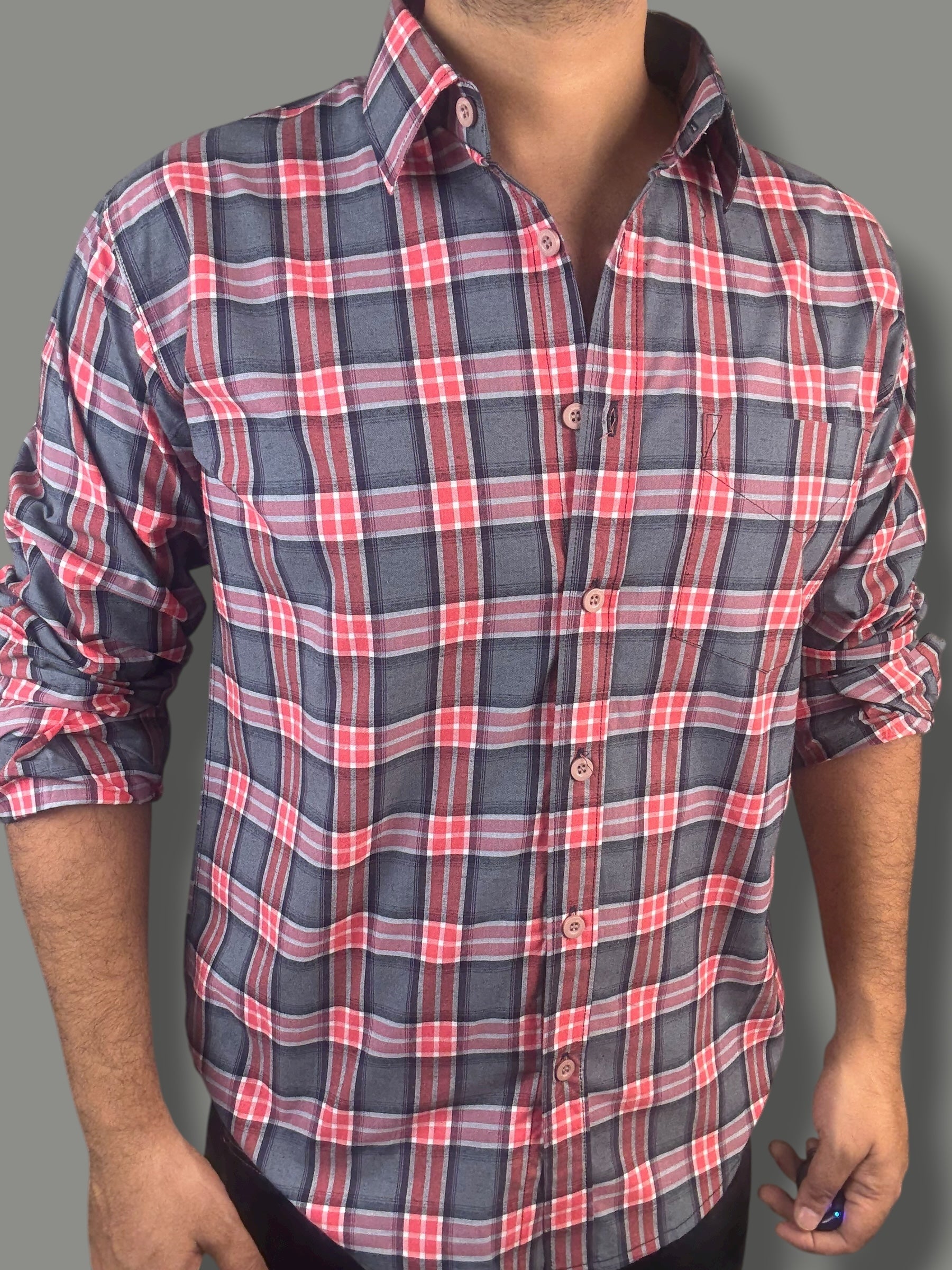 Premium Checked Shirt (M) ED1103 R5 S2