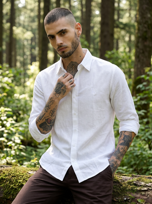 Escape Deer Linen Cotton Shirt EDS 1211 R9 S5
