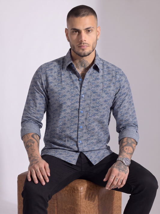 Escape Deer Cotton Linen Shirt EDS 1383 R20 S1