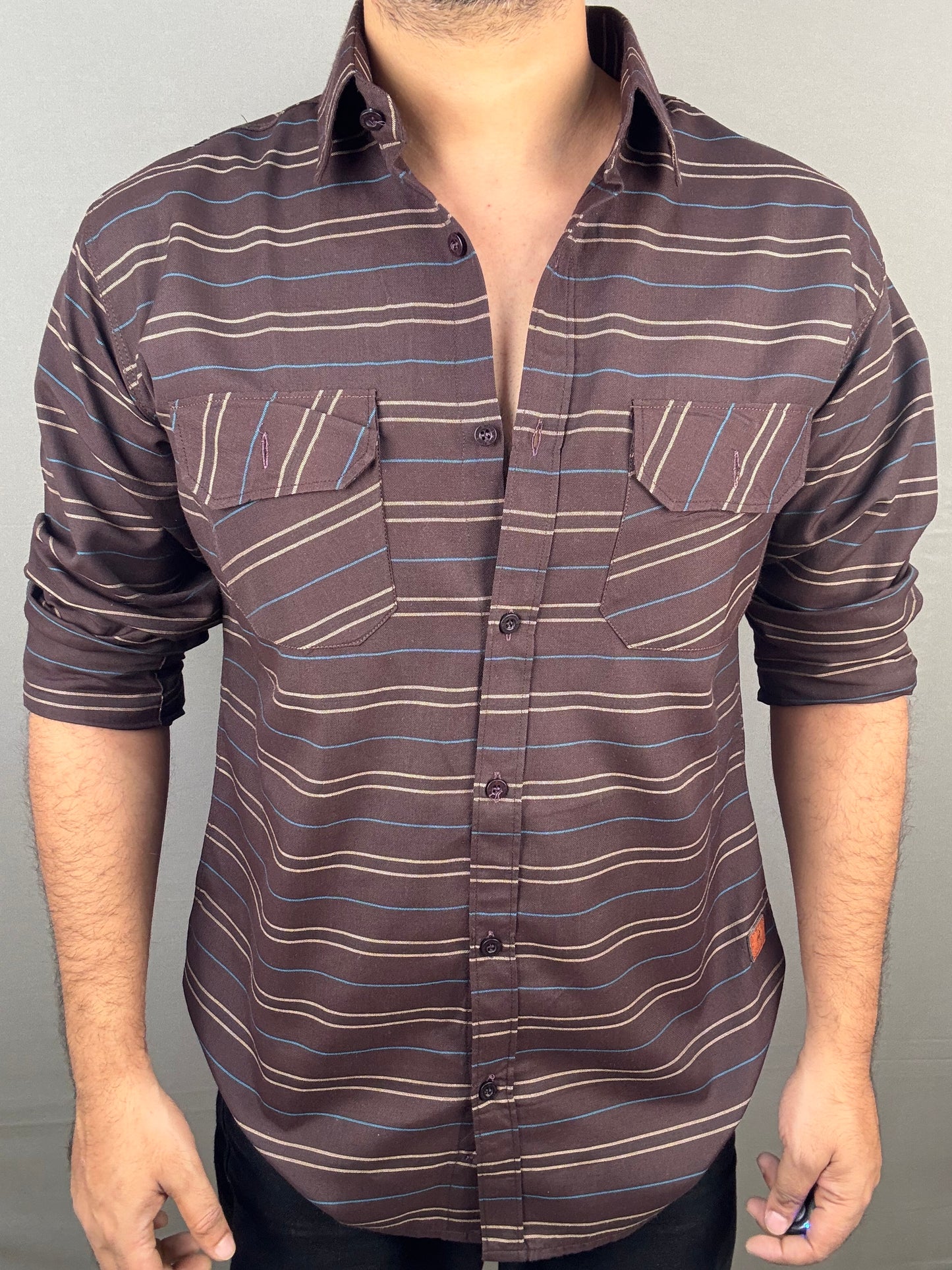 Premium Striped Shirt (M) ED1023 R6S5