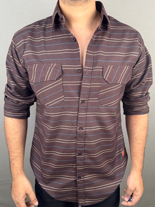 Premium Striped Shirt (M) ED1023 R6S5