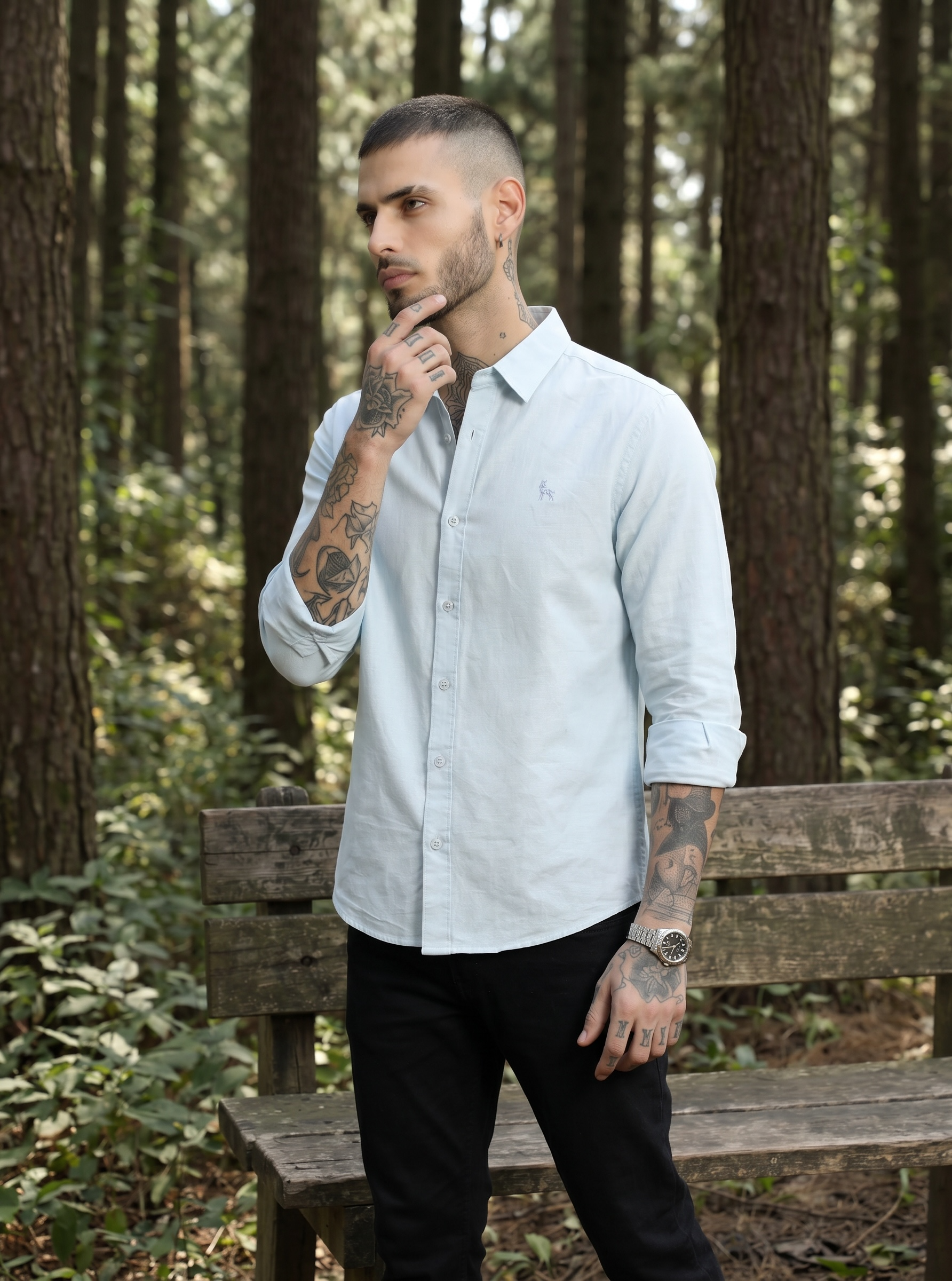Escape Deer Linen Cotton Shirt EDS 1222 R7 S3