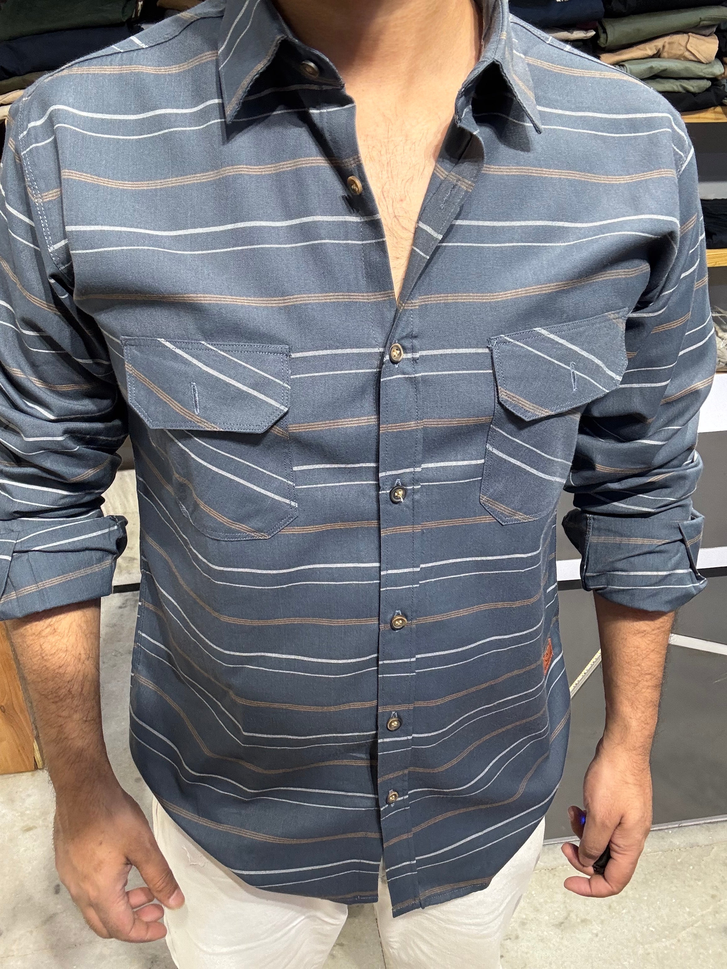 Premium Striped Shirt (L) ED1024 R6S6