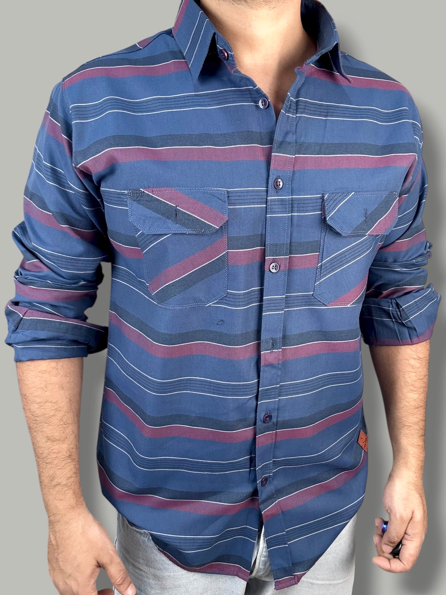 Premium Striped Shirt (M) ED1021 R6S7