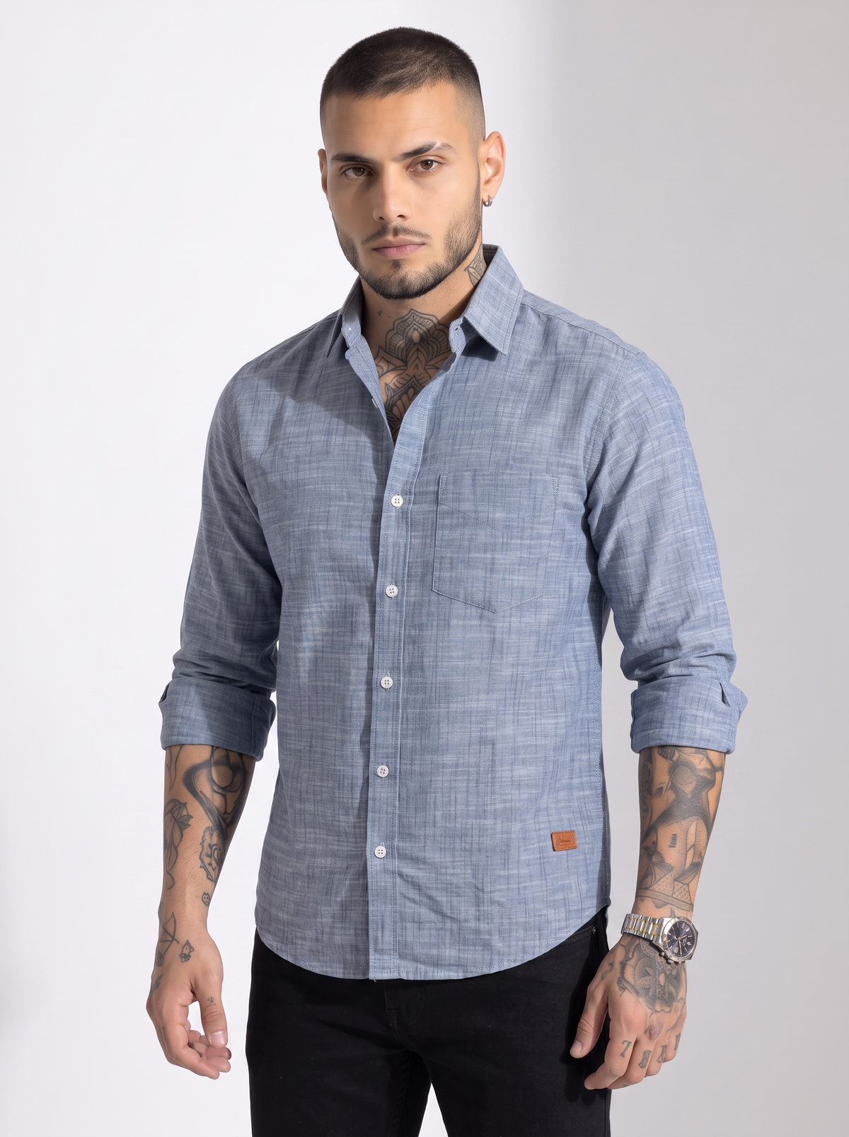 Escape Deer Cotton Linen Shirt EDS 1390 R16 S7