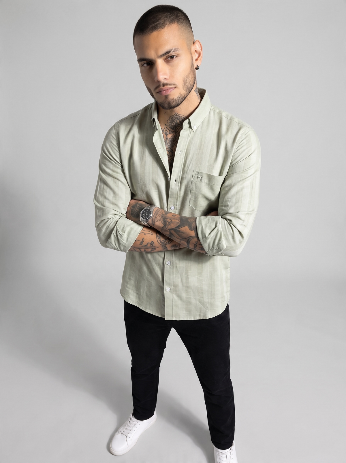 Escape Deer Cotton Linen Shirt EDS 1623