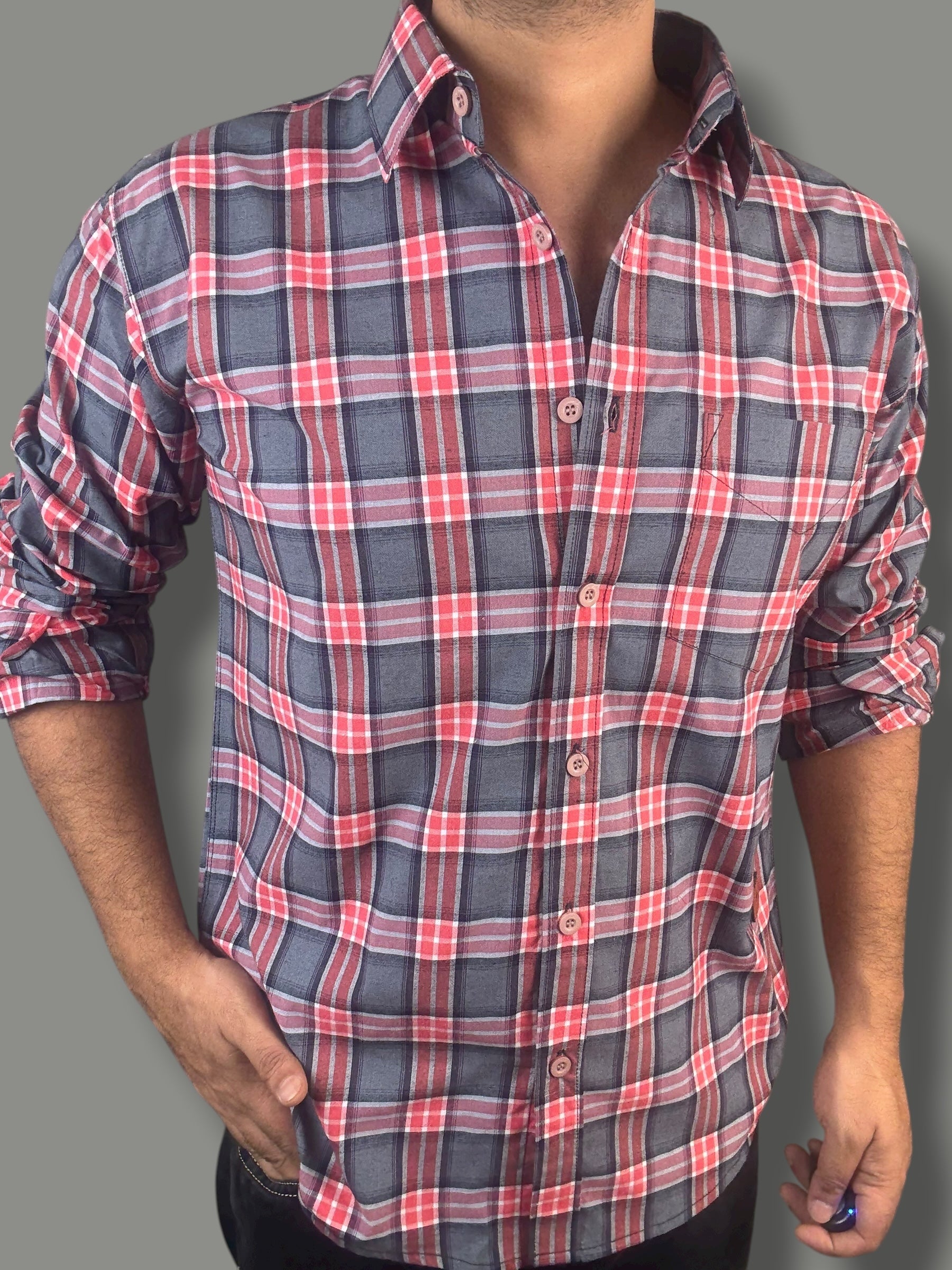 Premium Checked Shirt (M) ED1103 R5 S2