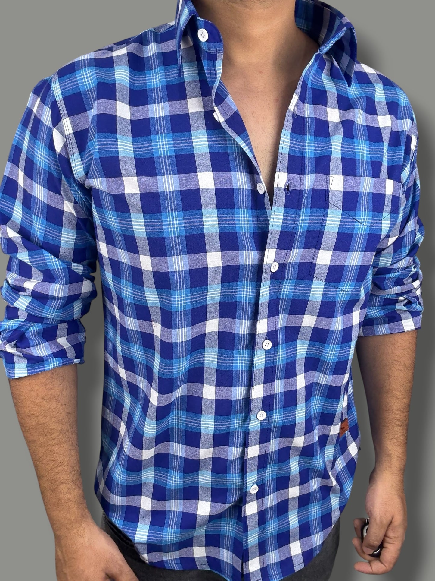 Premium Checked Shirt (M) ED1185 R5S7