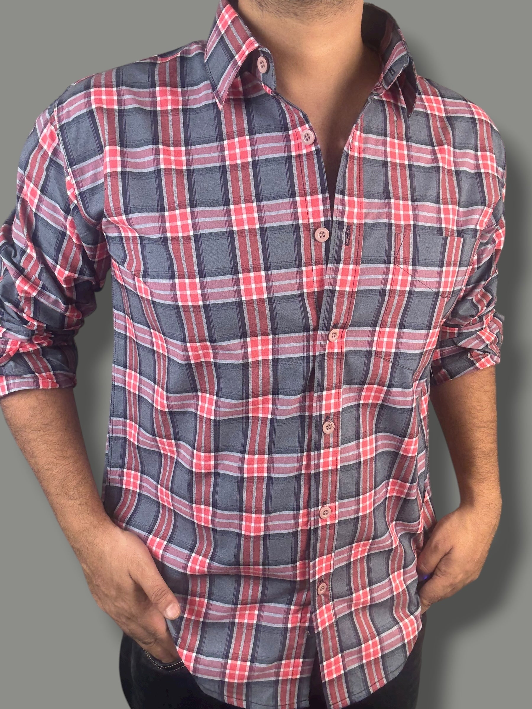 Premium Checked Shirt (M) ED1103 R5 S2