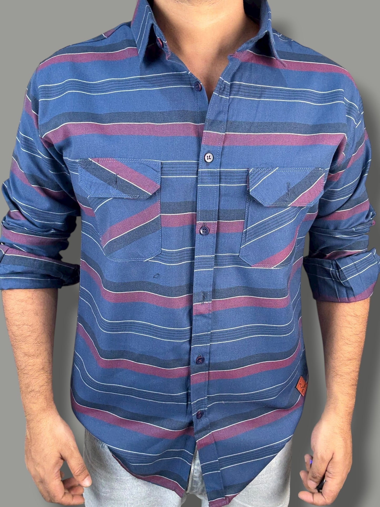 Premium Striped Shirt (M) ED1021 R6S7