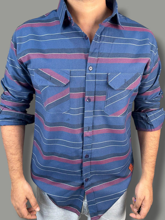 Premium Striped Shirt (M) ED1021 R6S7