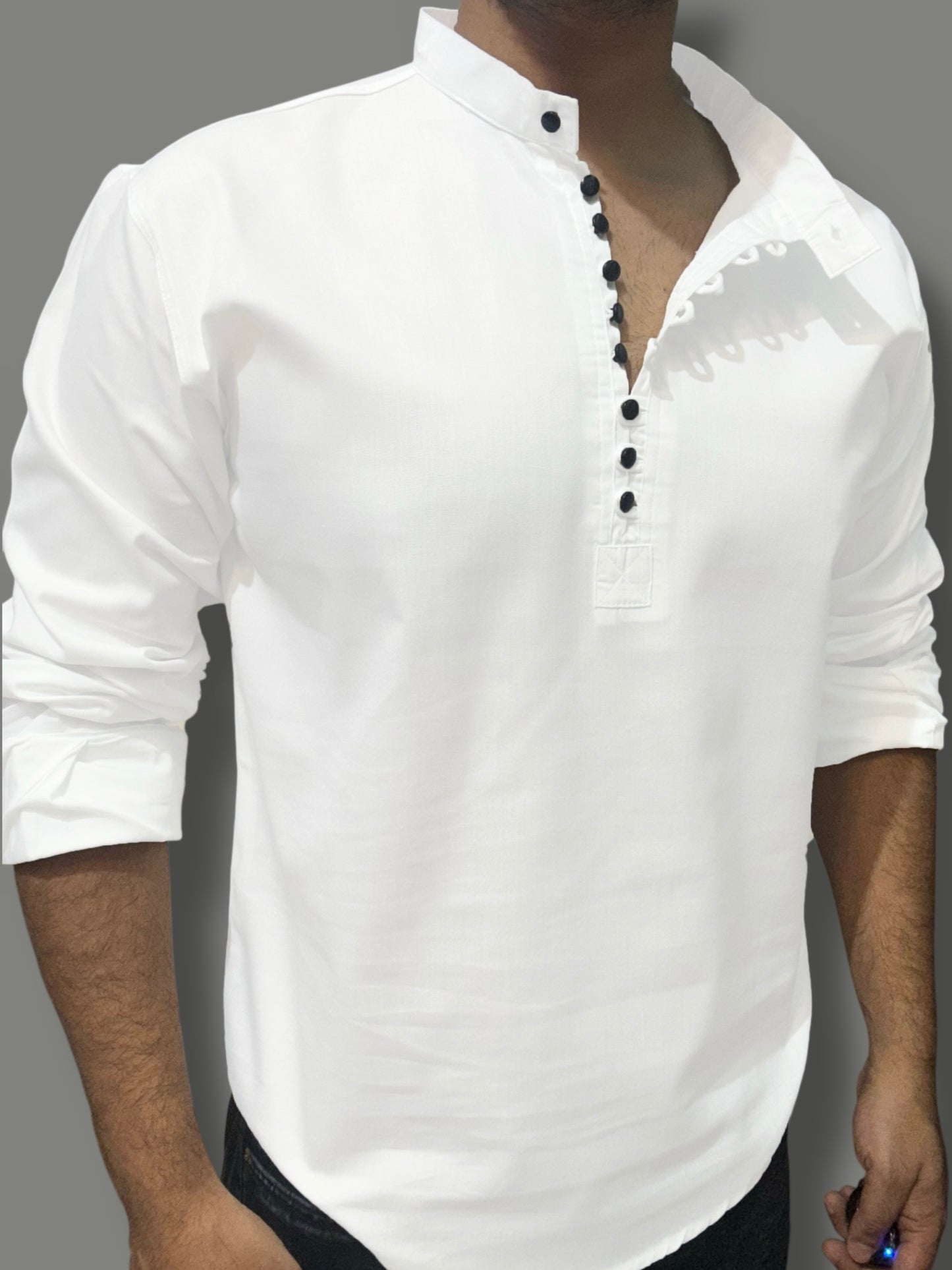 White Short Kurta (XL) ED1115