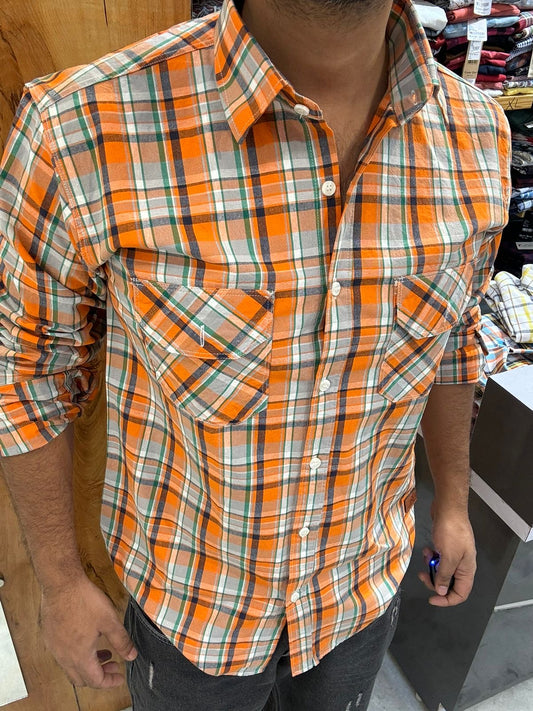Double Pocket Checked Shirt (XL) ED1095