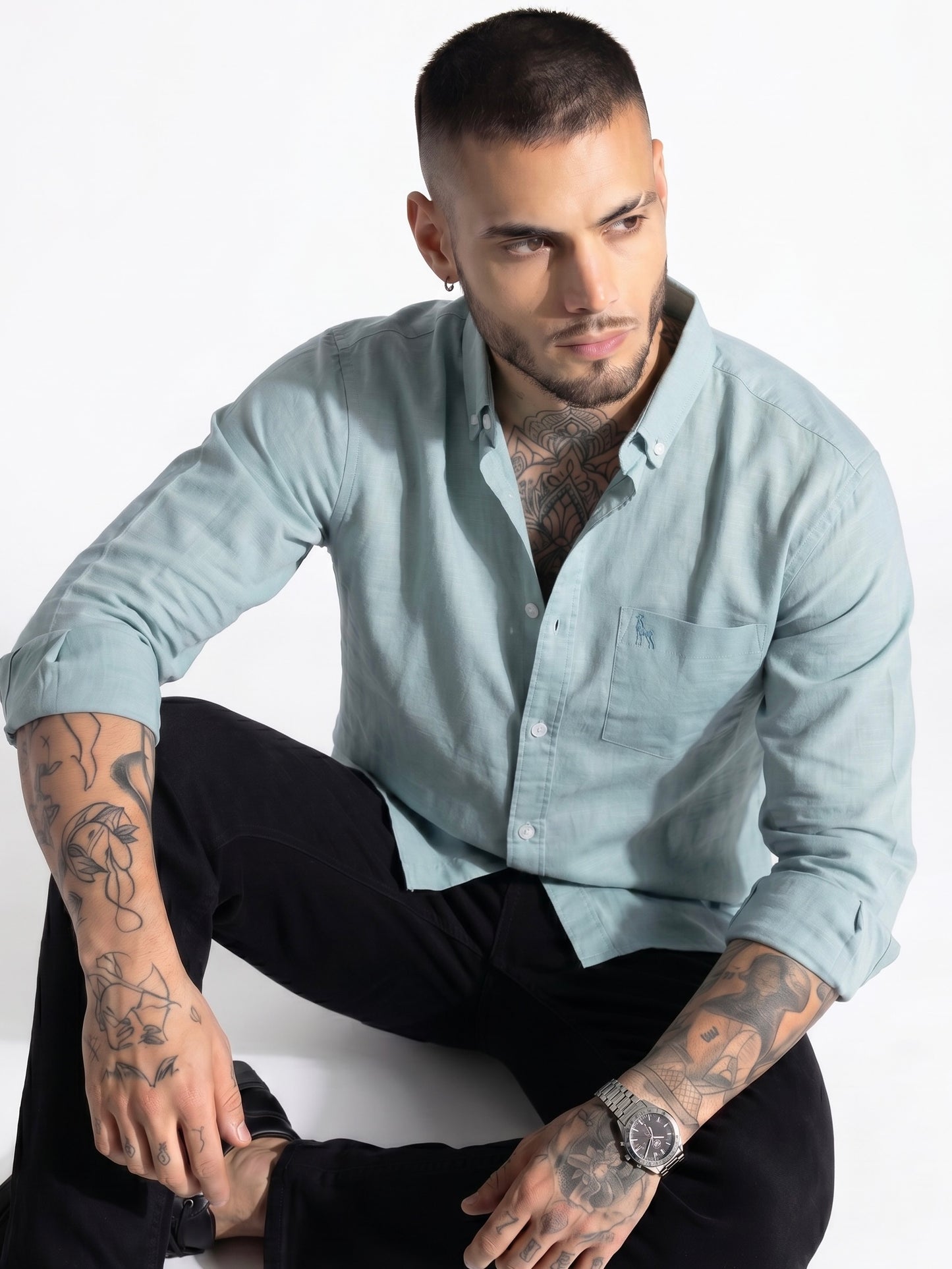 Escape Deer Cotton Linen Shirt EDS 1333