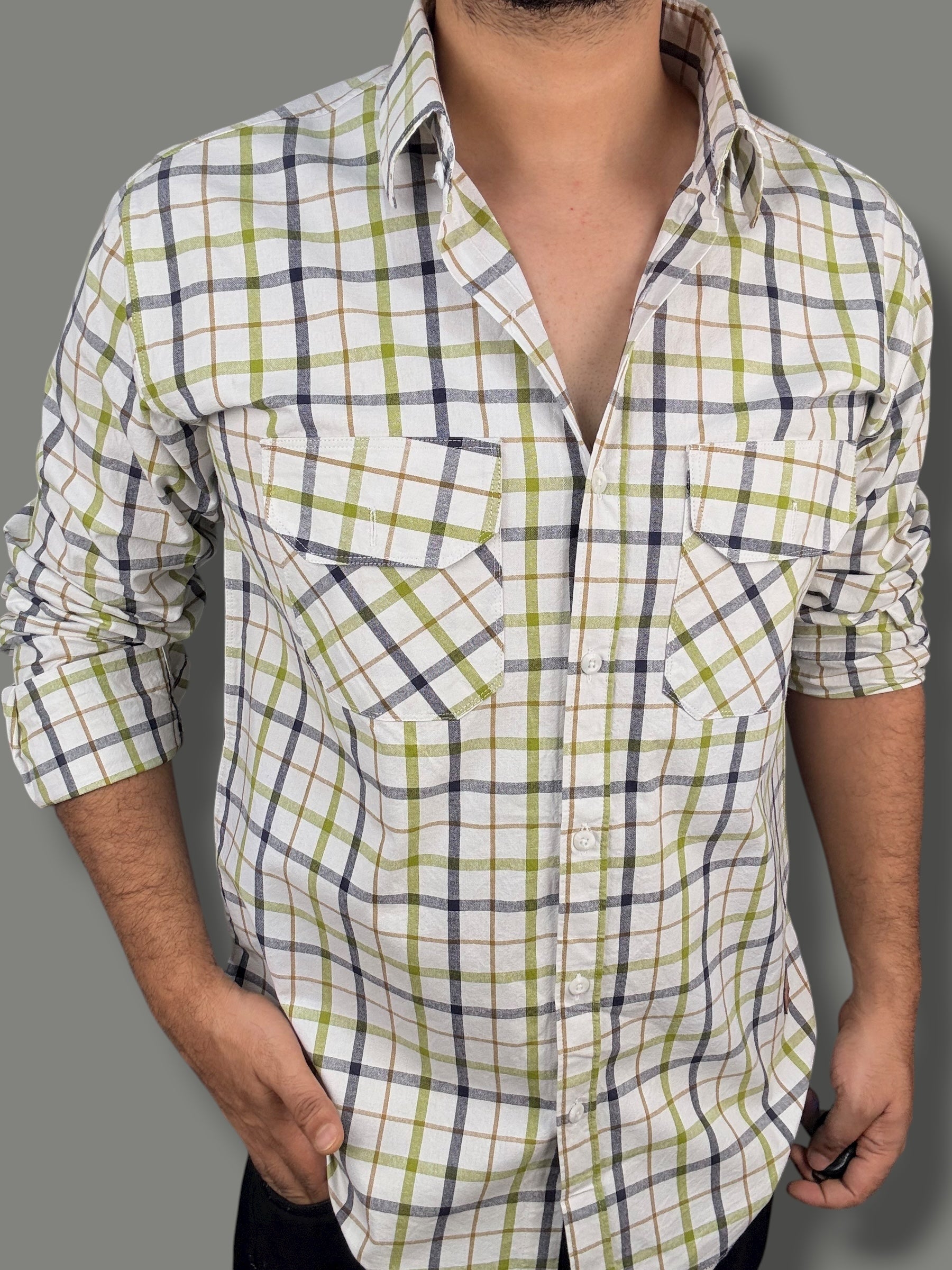 Premium Checked Shirt (M) ED1171 R9 S3