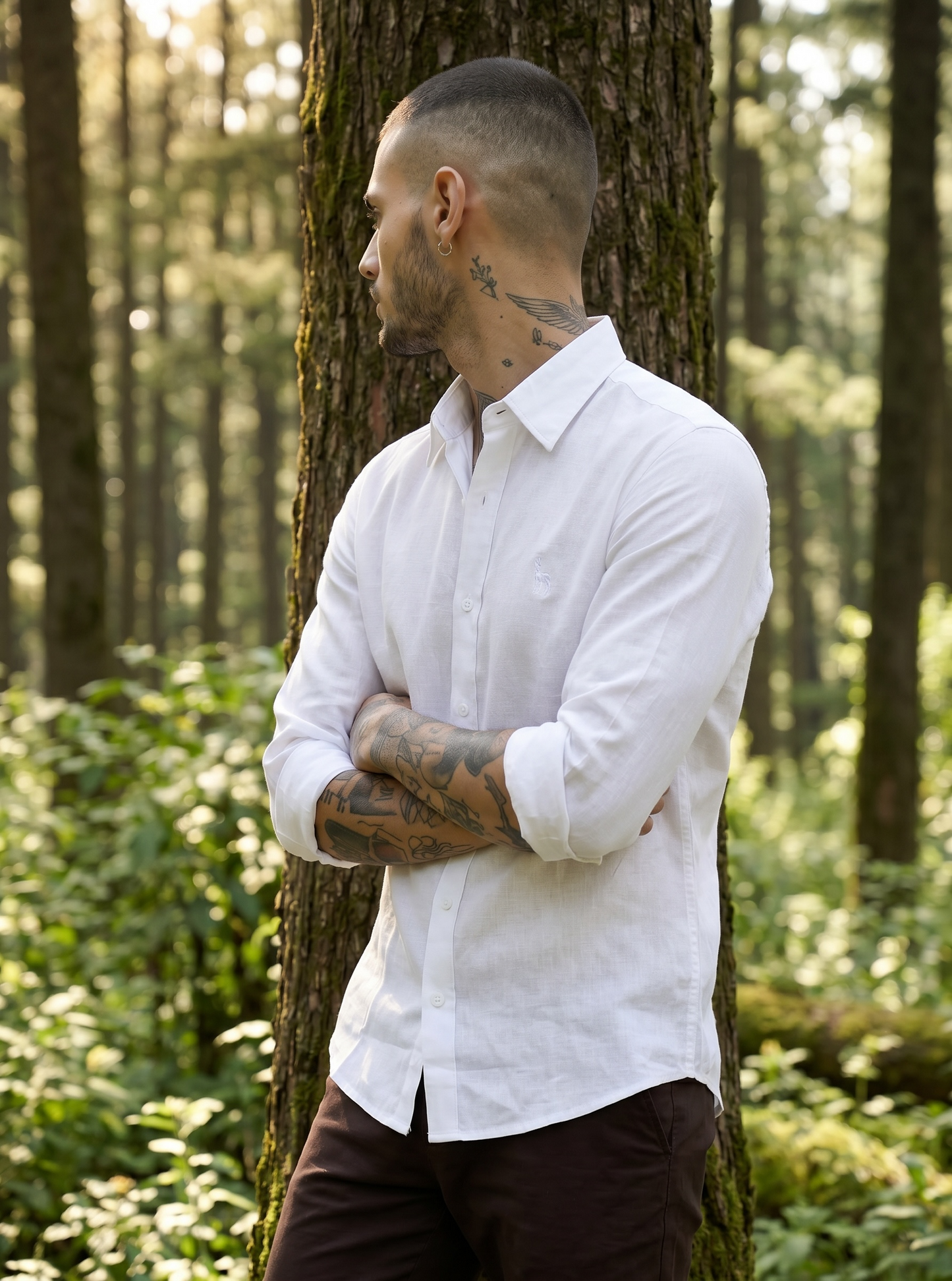 Escape Deer Linen Cotton Shirt EDS 1211