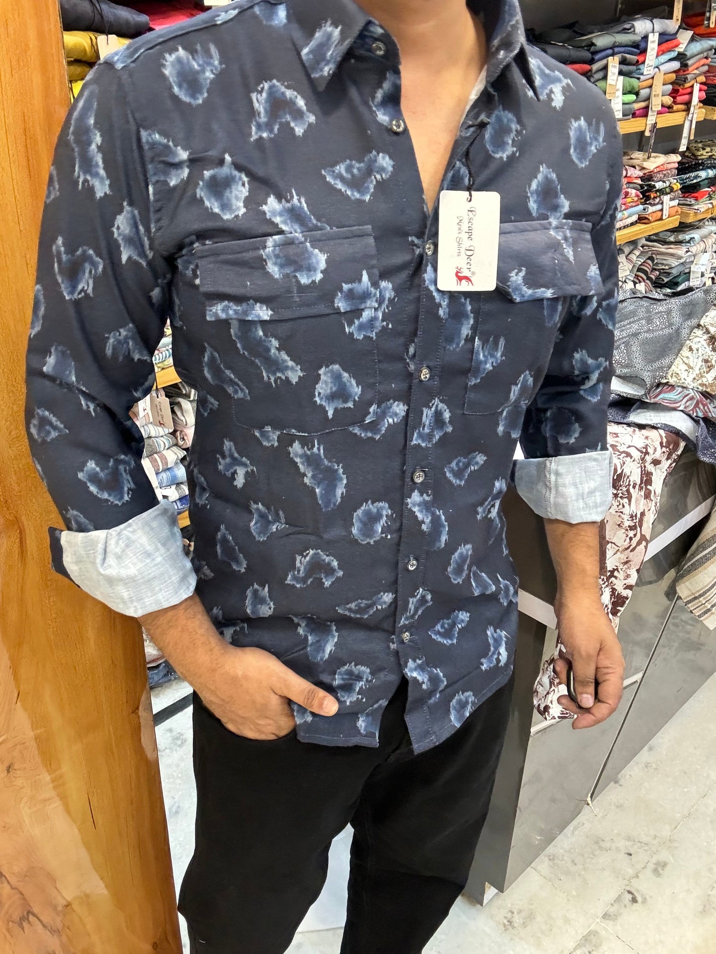 Double Pocket Printed shirt (L) ED1048 R2 S3