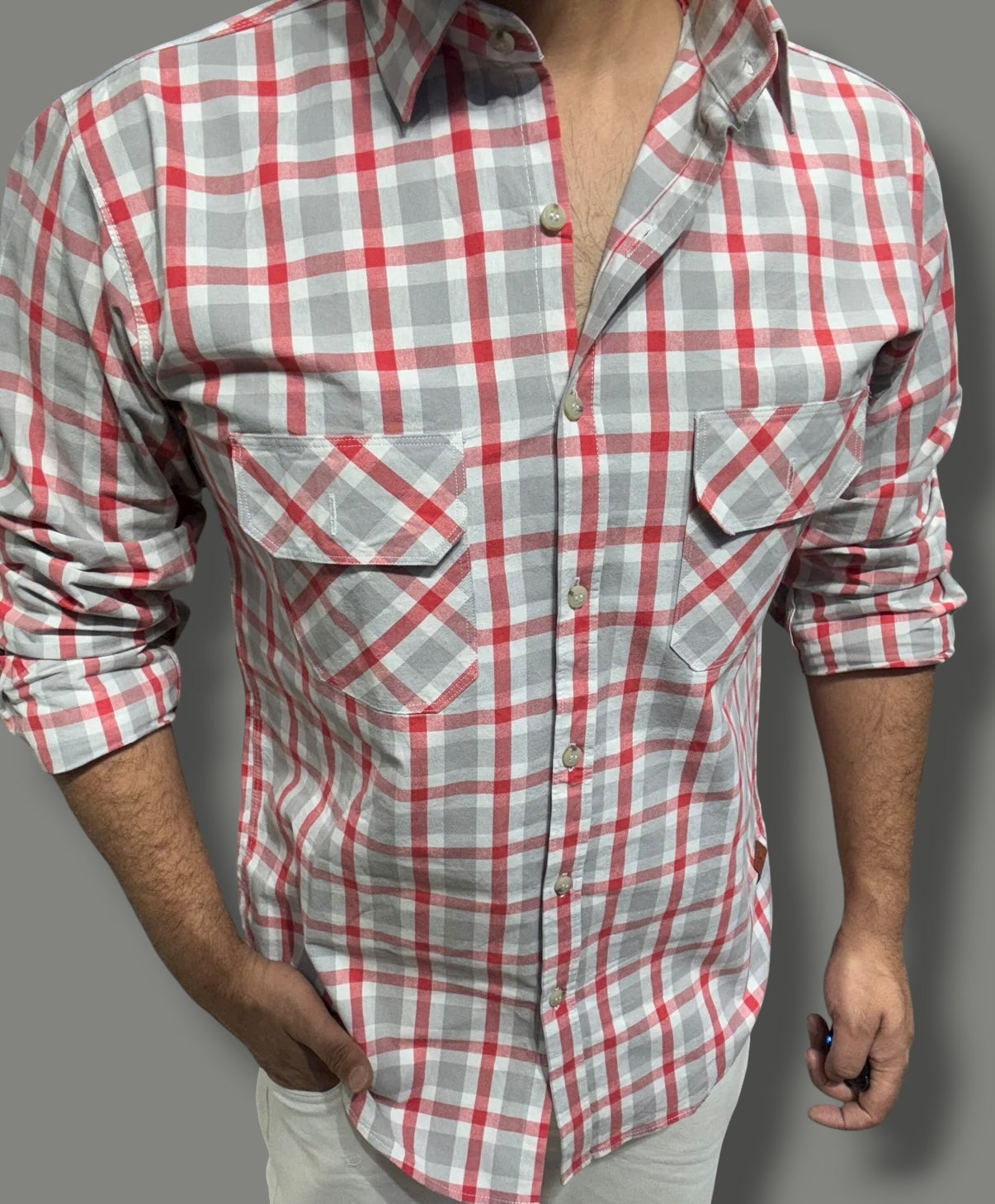 Premium Checked Shirt (M) ED1153 R5S6
