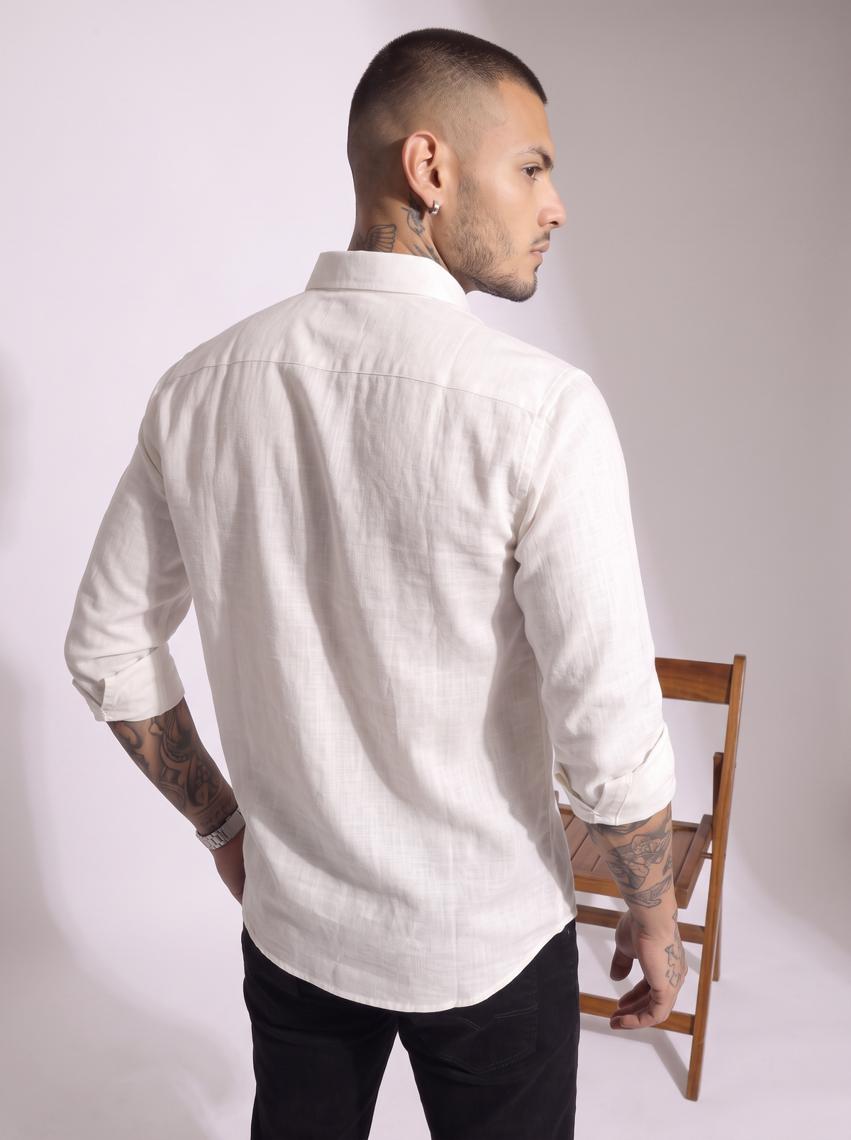 Escape Deer Cotton Linen Shirt EDS 1445 R3 S2