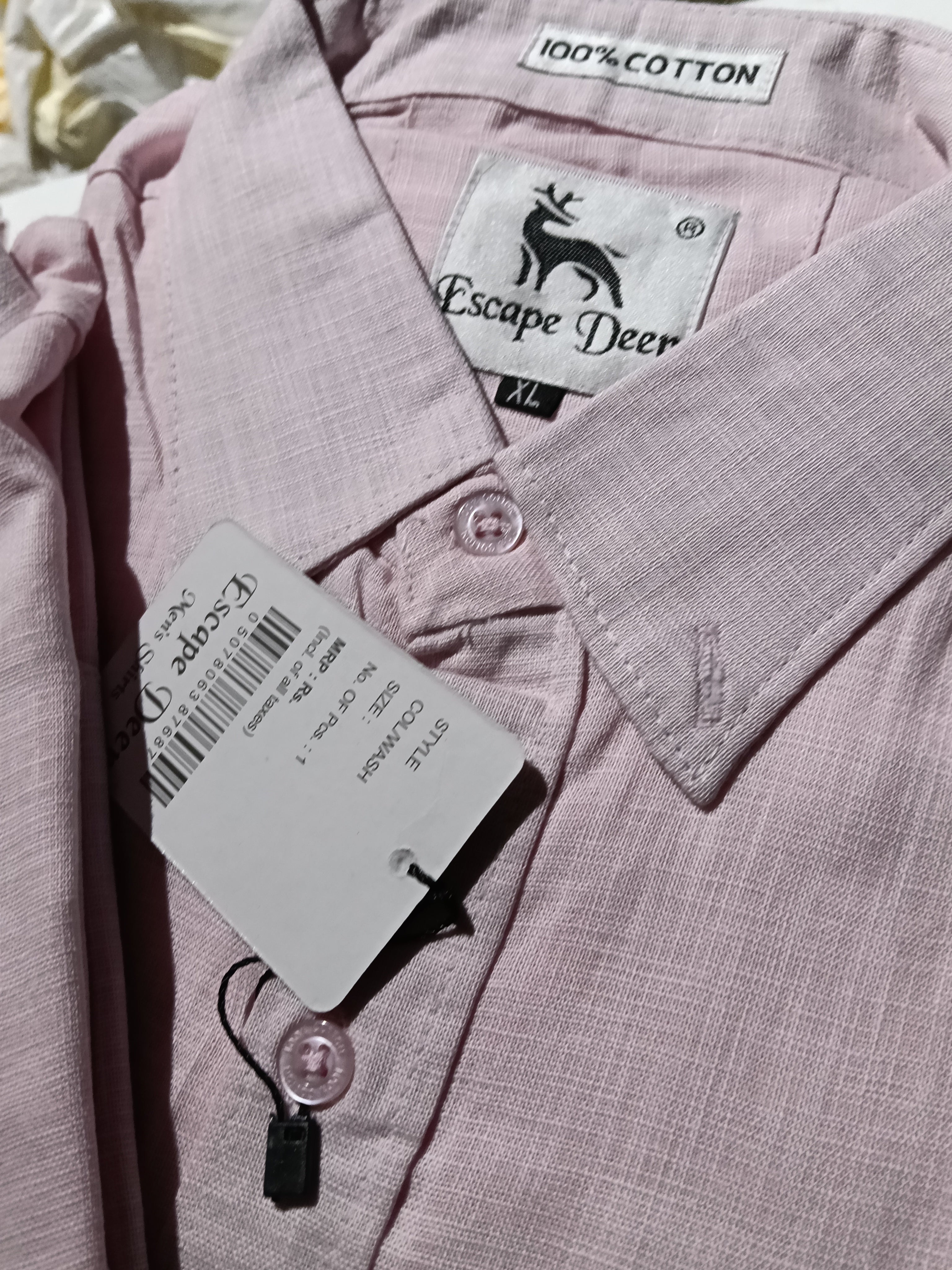 Escape Deer Cotton Linen Shirt EDS 1440 R8 S5