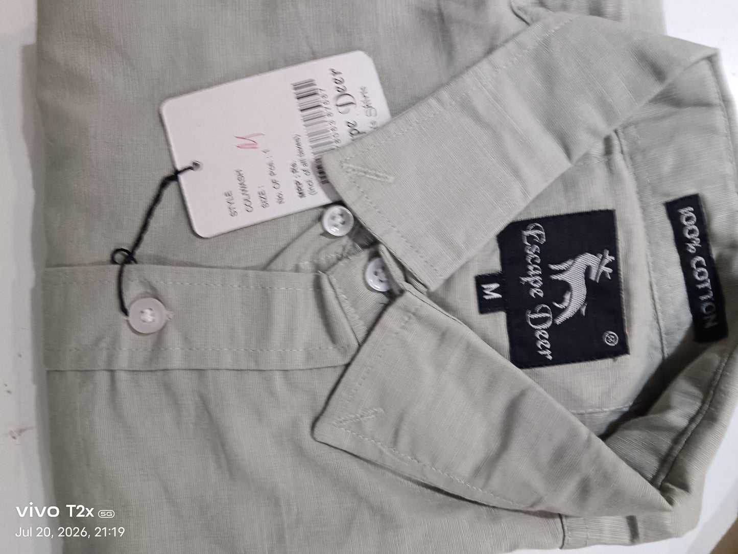 Escape Deer Cotton Linen Shirt EDS 1373 R16 S4